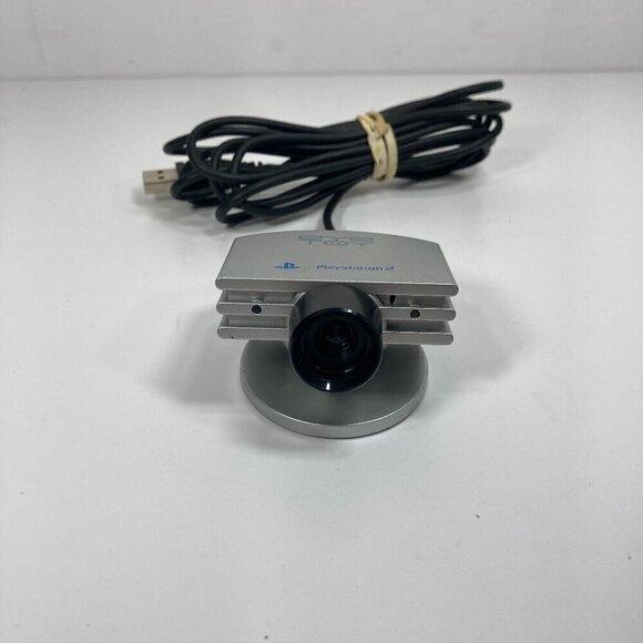 PS2 Eye Toy Camera Silver Official OEM Sony PlayStation 2 SCEH-0004 TESTED WORKS - Picture 1 of 6